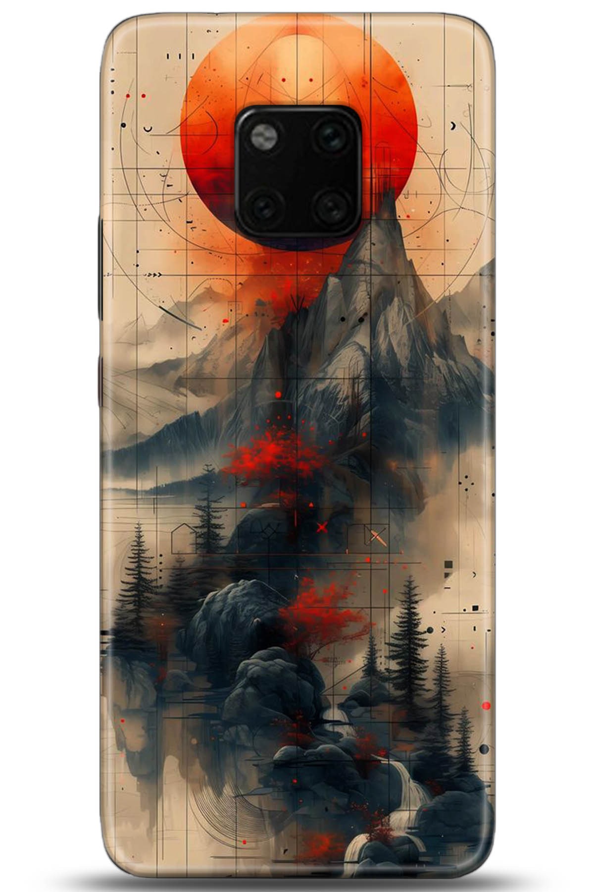 Huawei Mate 20 Pro Uyumlu Kılıf HD Baskılı Kılıf - Followed Institution 5244