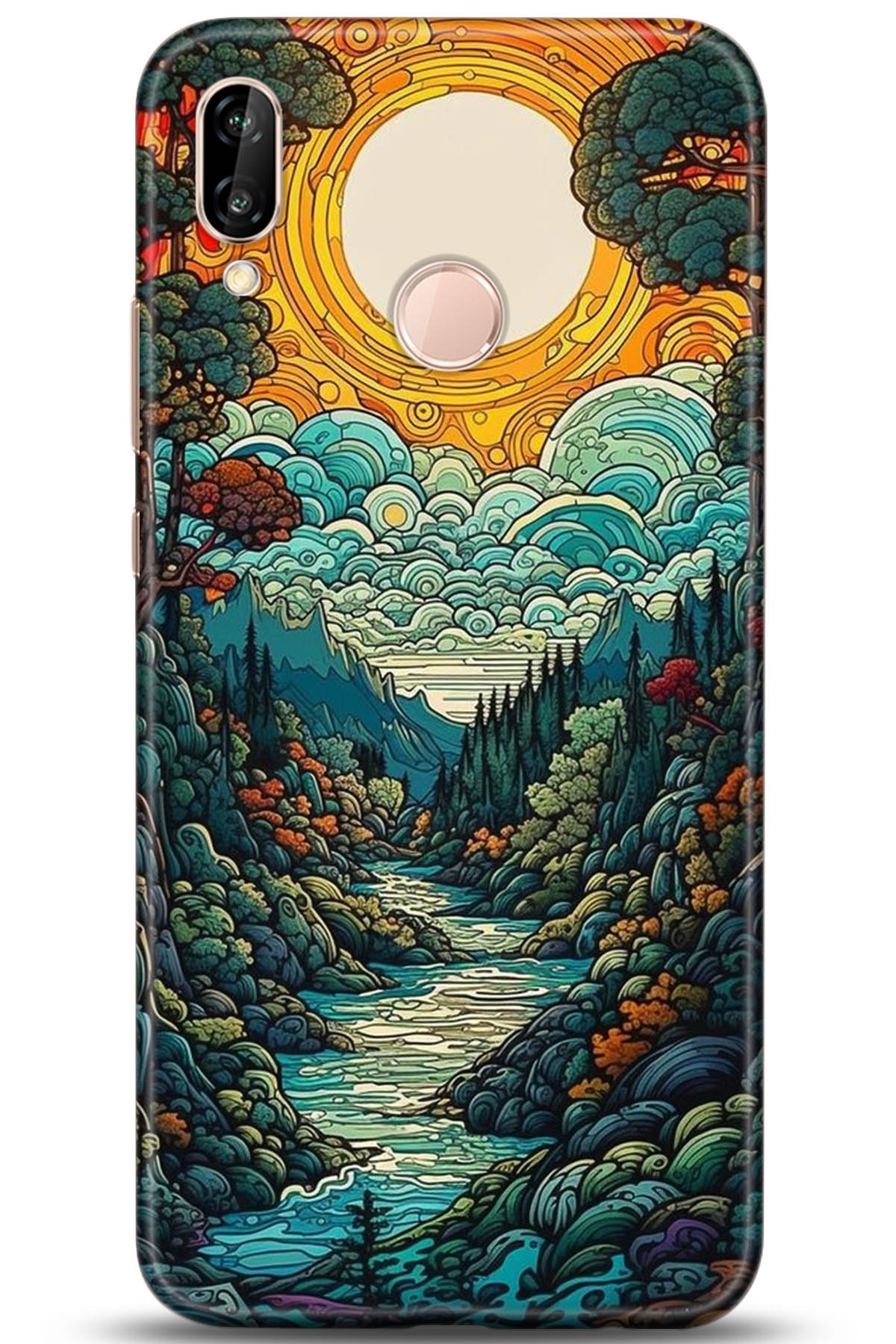 Huawei P20 Lite Uyumlu Kılıf HD Baskılı Kılıf - Followed Institution 5198