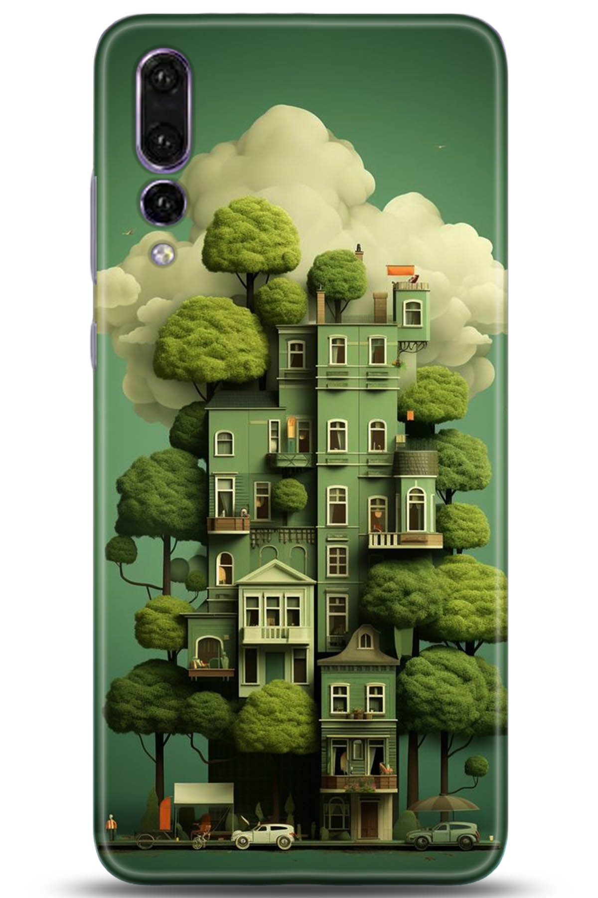 Huawei P20 Pro Uyumlu Kılıf HD Baskılı Kılıf - Followed Institution 5273