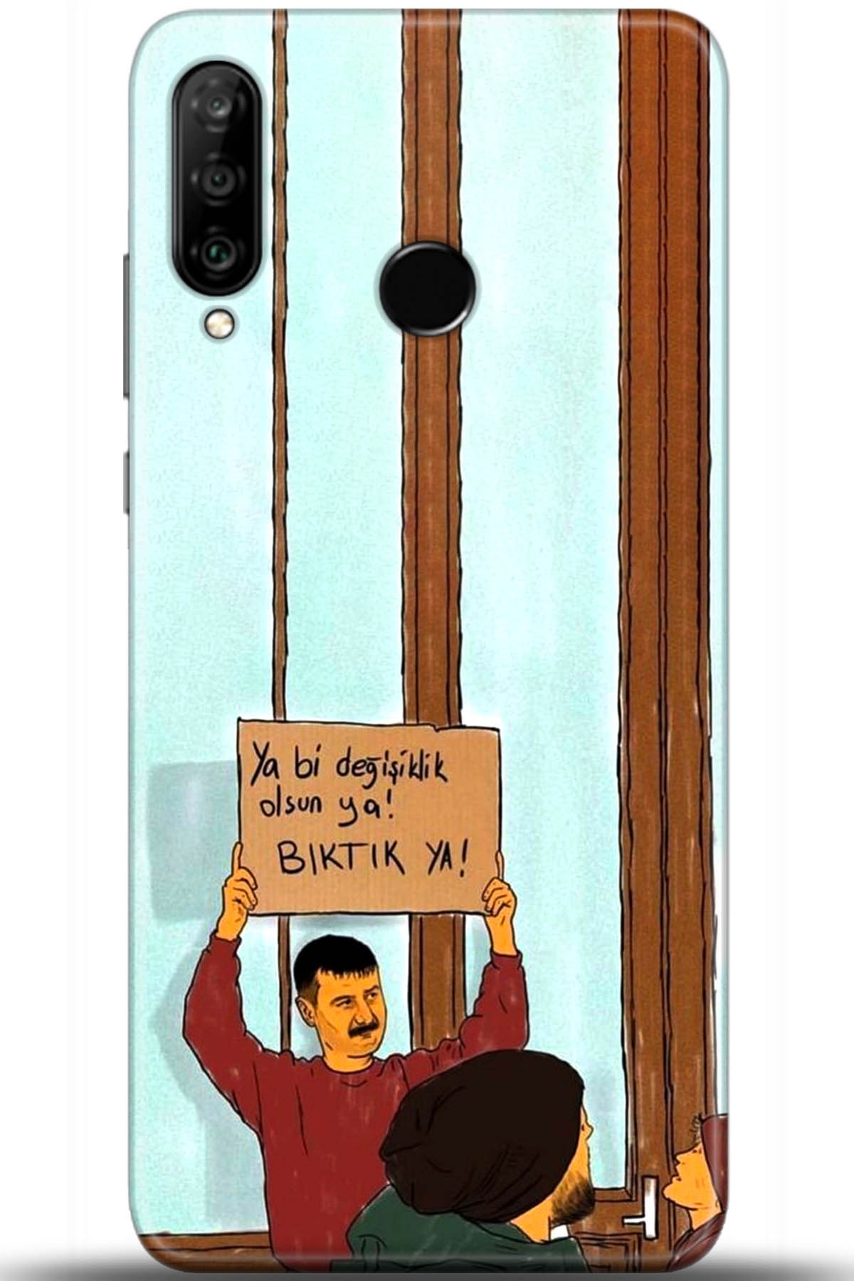 Huawei P30 Lite Uyumlu Kılıf HD Baskılı Kılıf - Followed Institution 5594