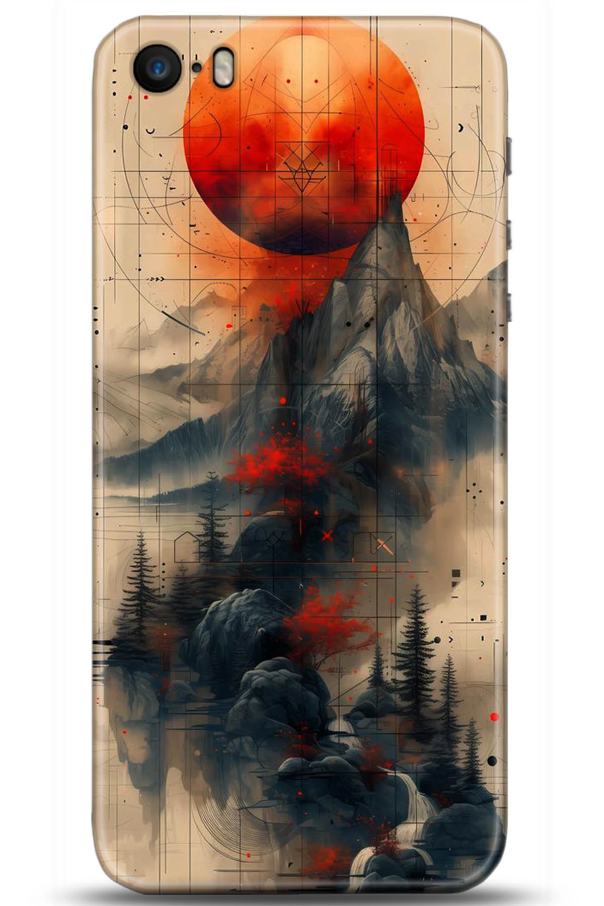 Apple iPhone 5S Uyumlu Kılıf HD Baskılı Kılıf - Followed Institution 5244