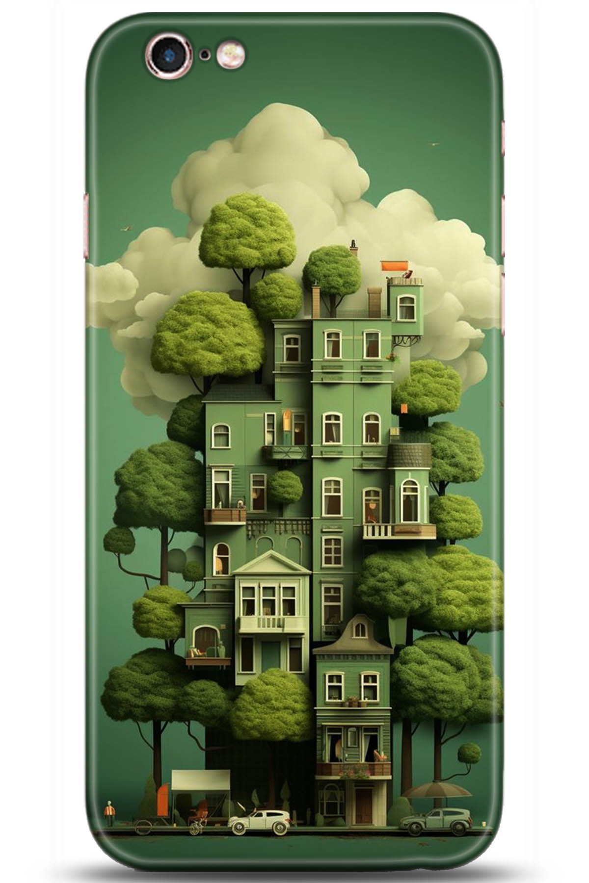 Apple iPhone 6S Uyumlu Kılıf HD Baskılı Kılıf - Followed Institution 5273