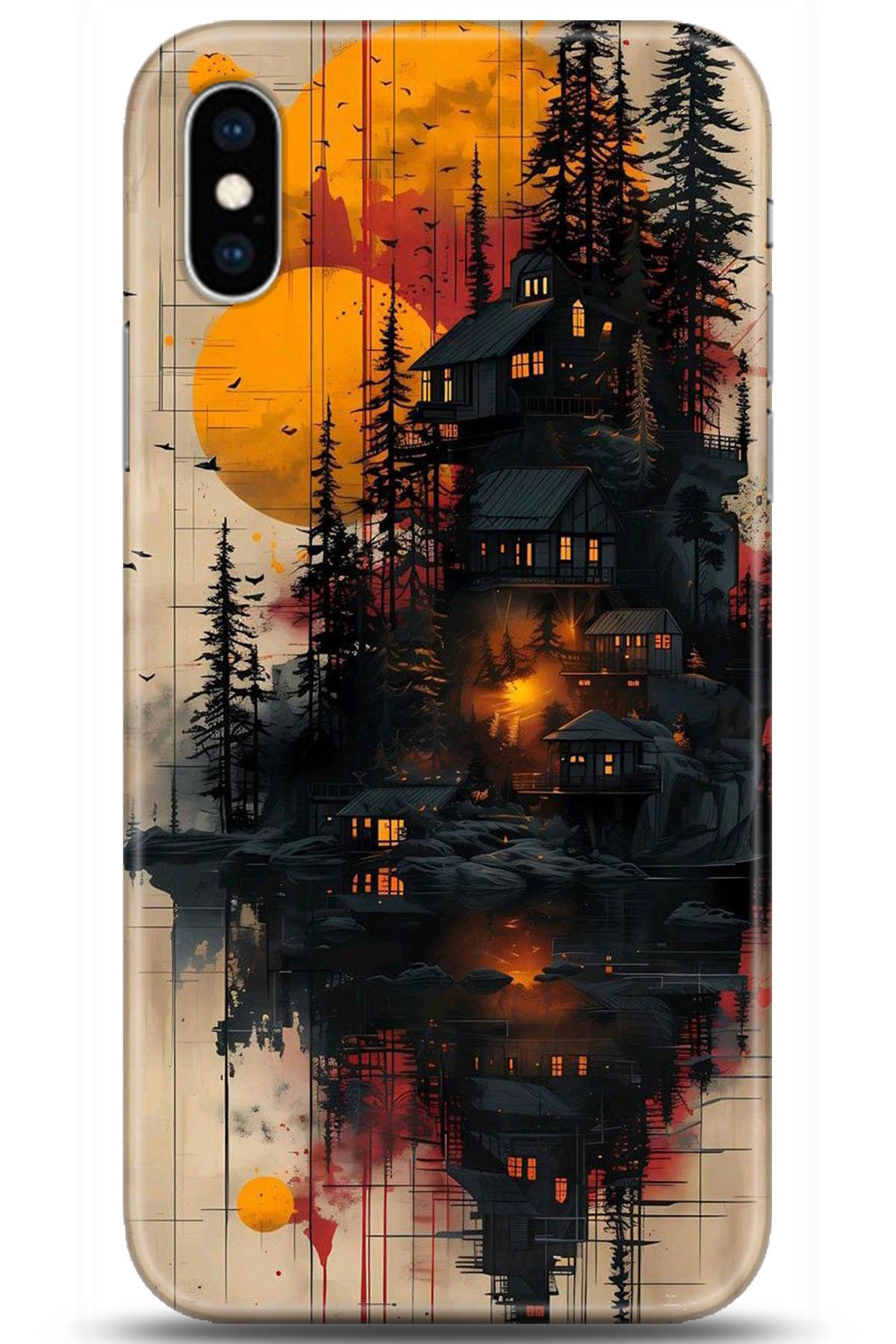 Apple iPhone XS Uyumlu Kılıf HD Baskılı Kılıf - Followed Institution 5292