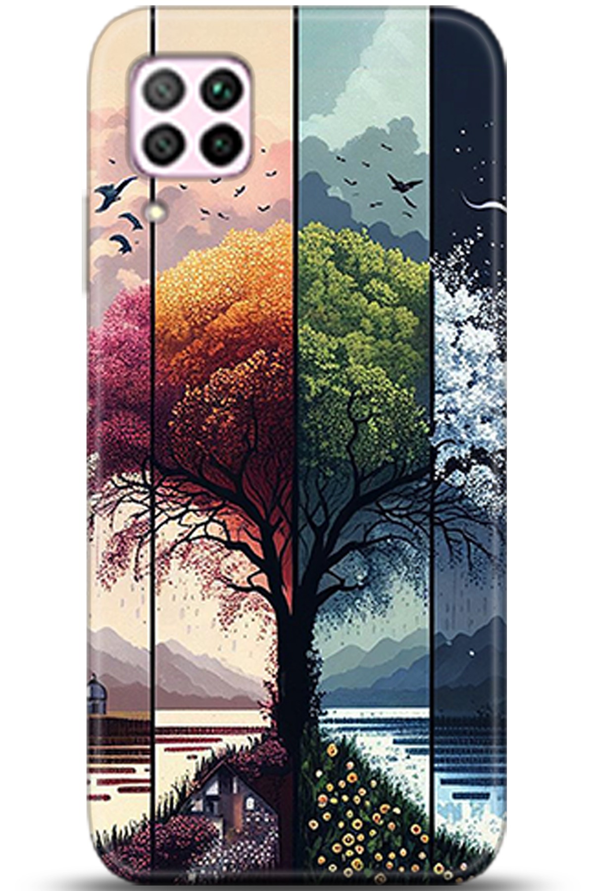 Huawei P40 Lite Uyumlu Kılıf HD Baskılı Kılıf - Followed Institution 5369