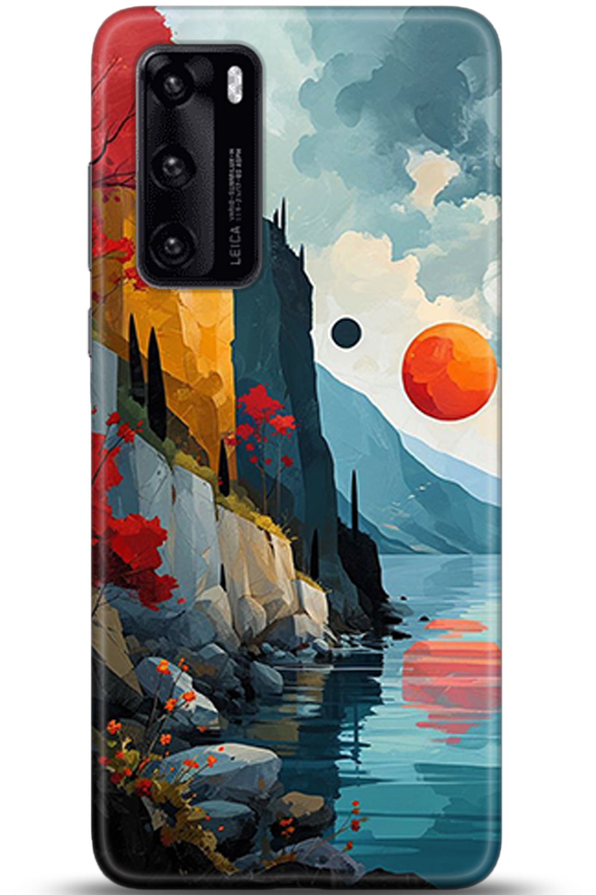 Huawei P40 Uyumlu Kılıf HD Baskılı Kılıf - Followed Institution 5368