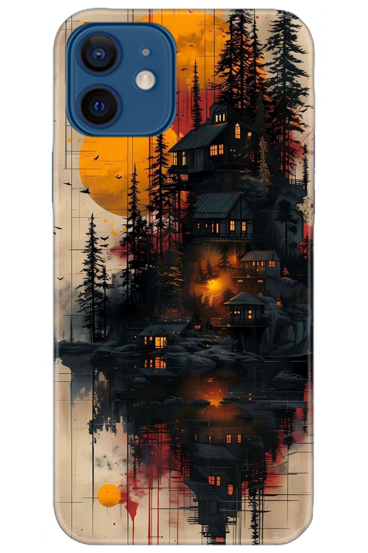 Apple iPhone 12 Mini Uyumlu Kılıf HD Baskılı Kılıf - Followed Institution 5292