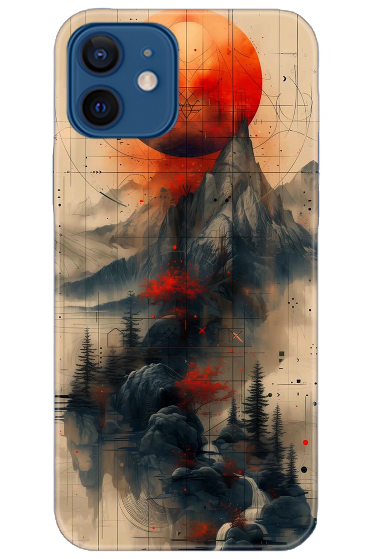 Apple iPhone 12 6.1inç Uyumlu Kılıf HD Baskılı Kılıf - Followed Institution 5244