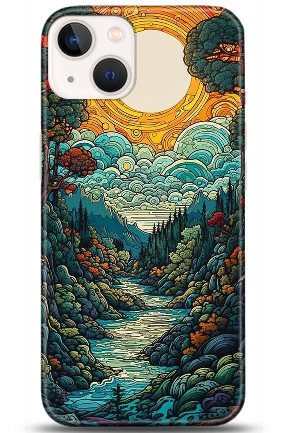 Apple iPhone 13 Mini Uyumlu Kılıf HD Baskılı Kılıf - Followed Institution 5198