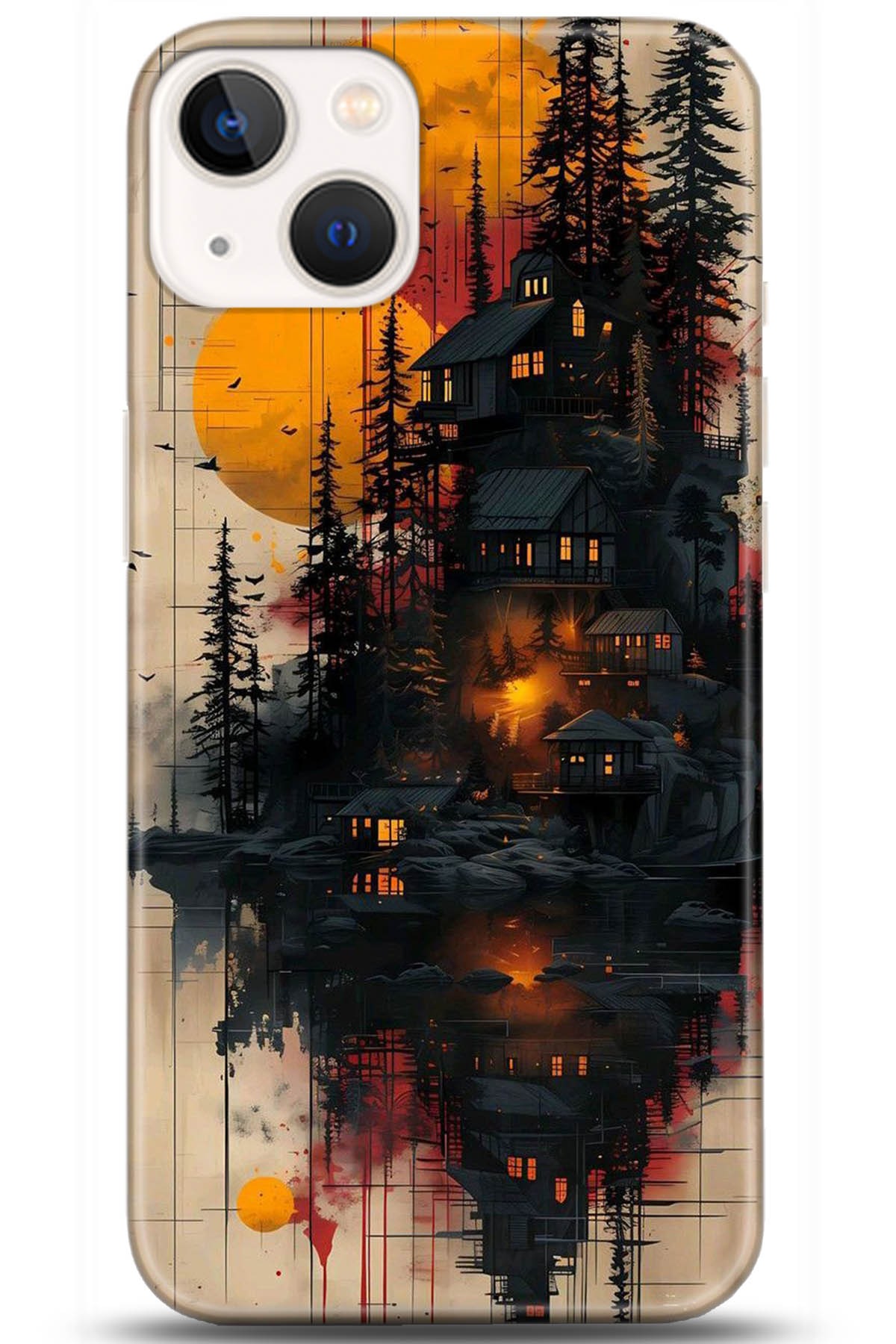 Apple iPhone 13 Mini Uyumlu Kılıf HD Baskılı Kılıf - Followed Institution 5292