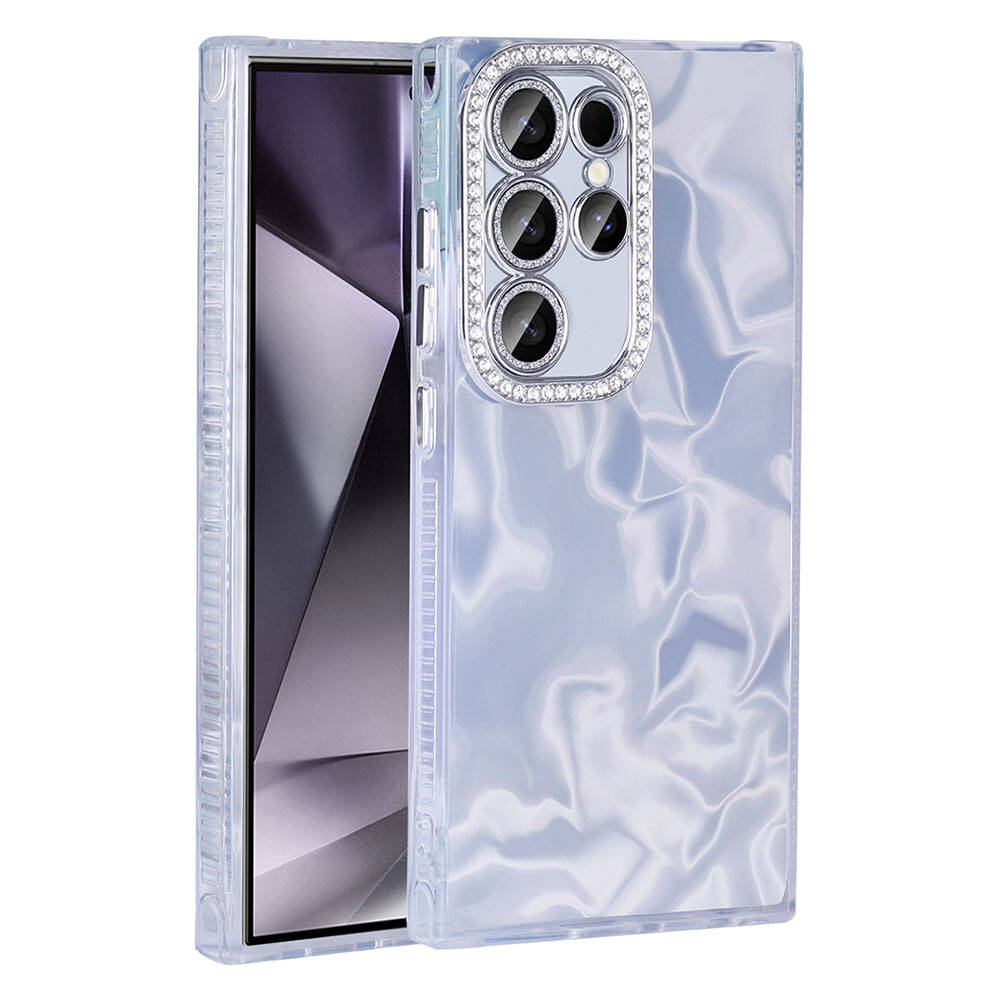 Samsung Galaxy S24 Ultra Kılıf Airbagli Parlak Taş Detay Tasarımlı Esila